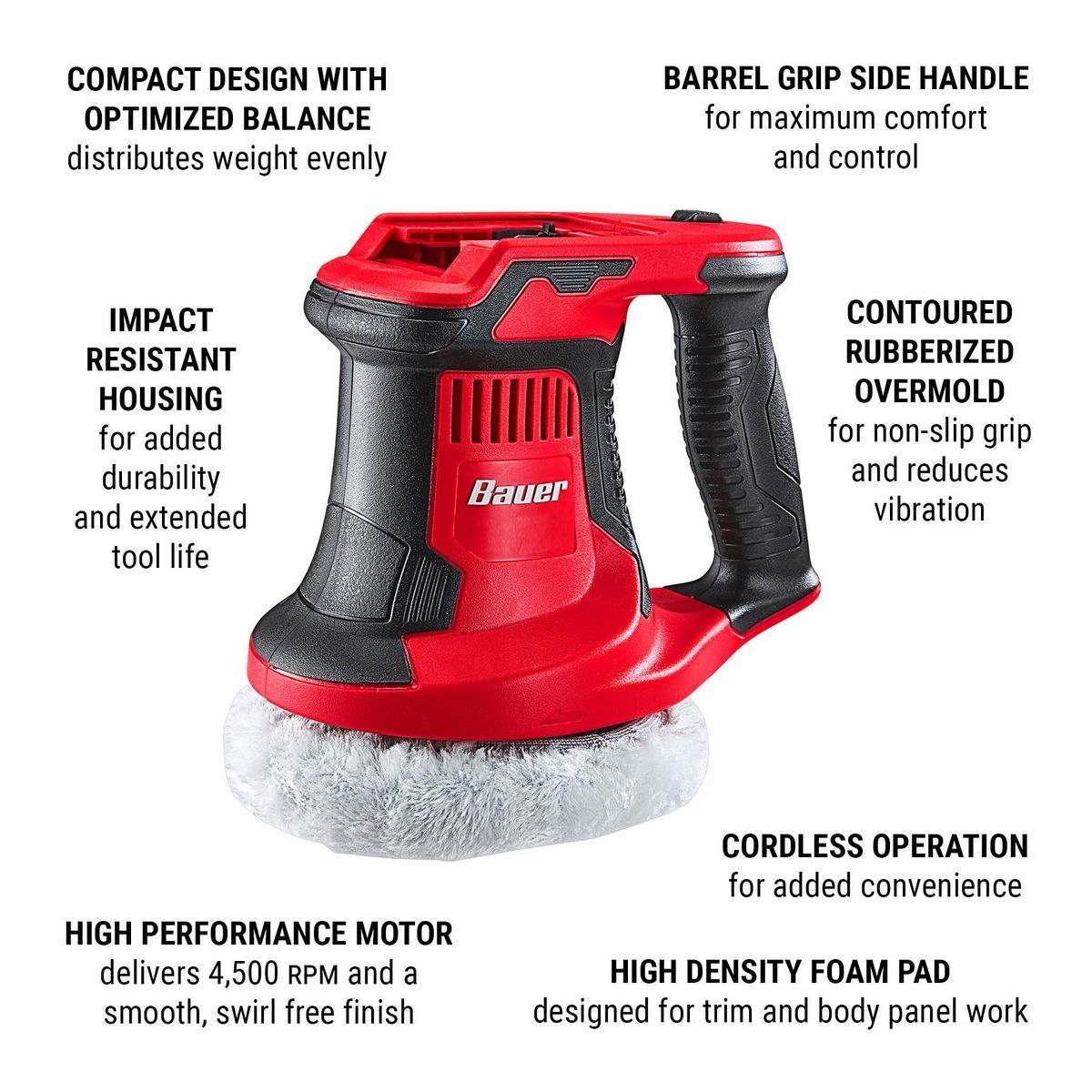 20V Cordless 6 in. Compact Orbital Polisher/Buffer K51714