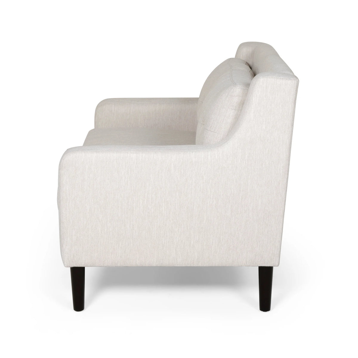 Beige Fabric Upholstered Loveseat Z80094