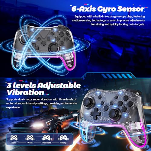 Wireless Controller with RGB Backlight and Adjustable Turbo R858068