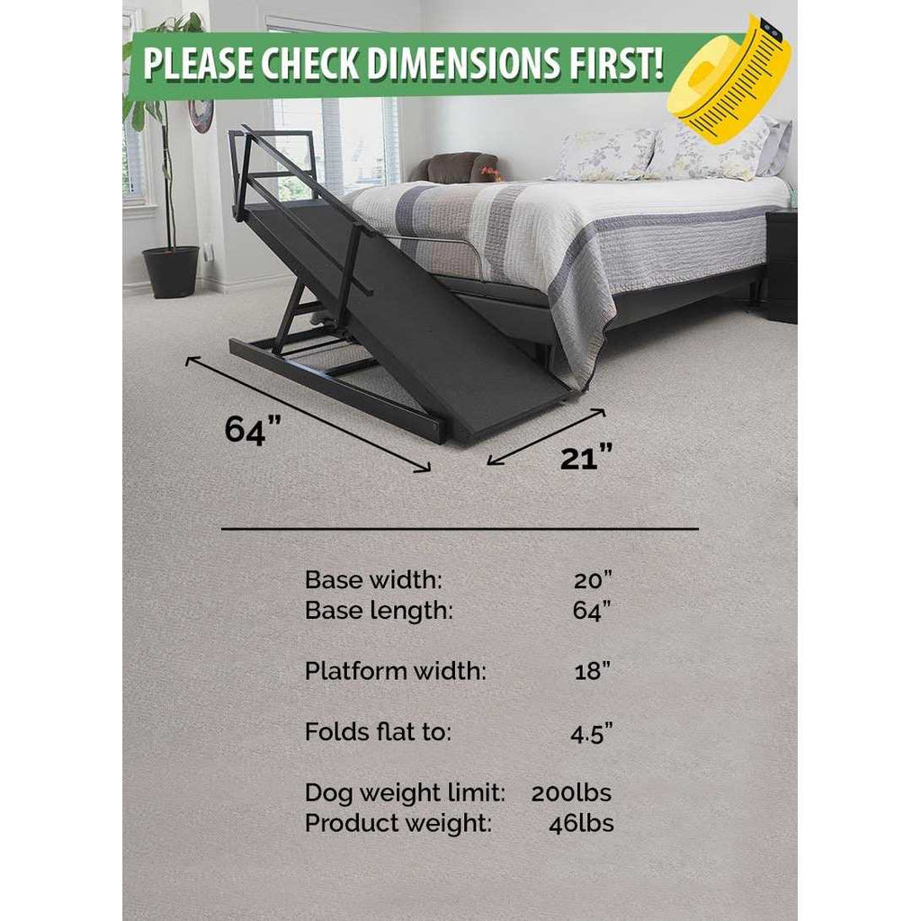 Large Adjustable Height Dog Bed Ramp E112750