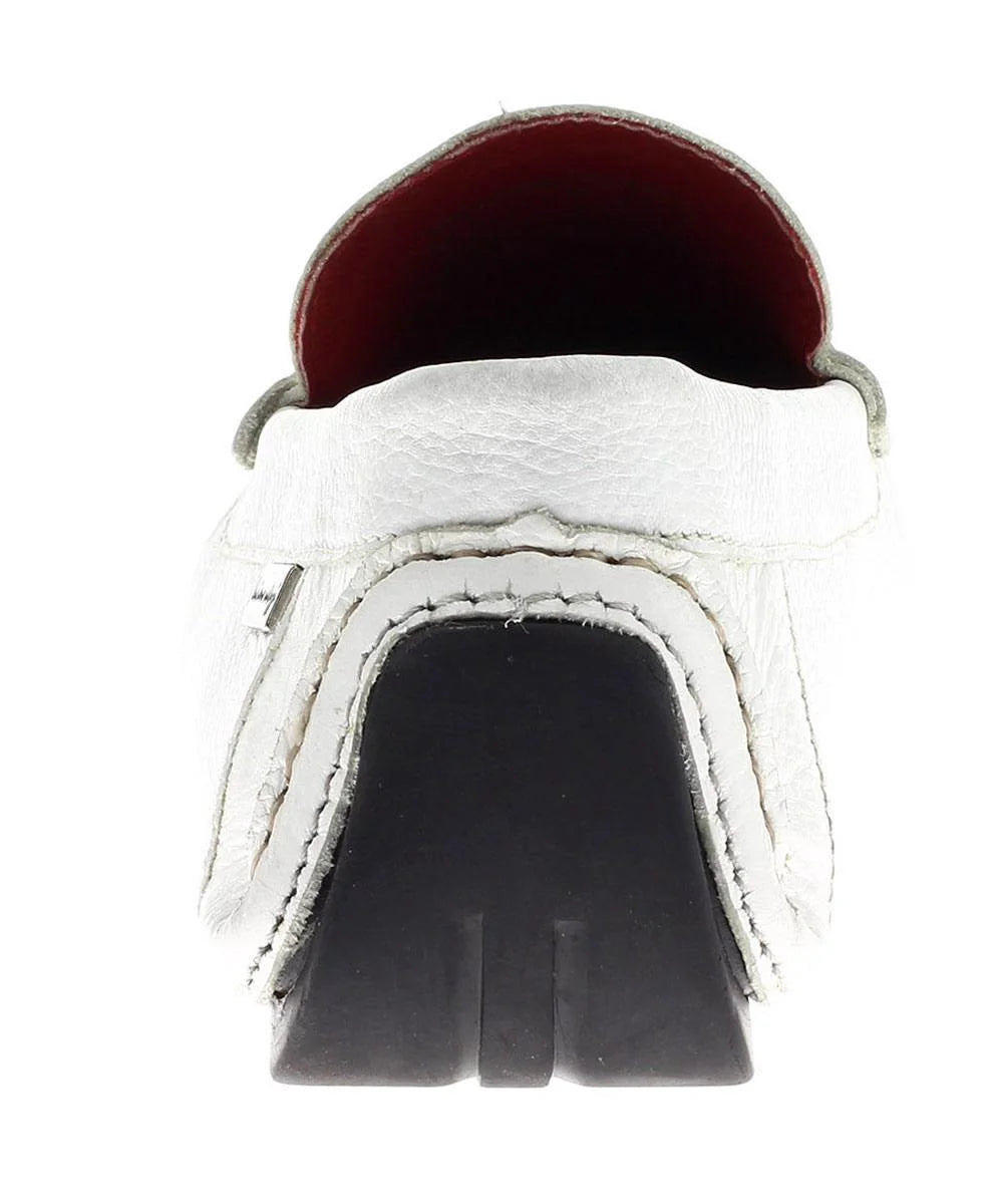 White Leather Comfort Shoes Q2353
