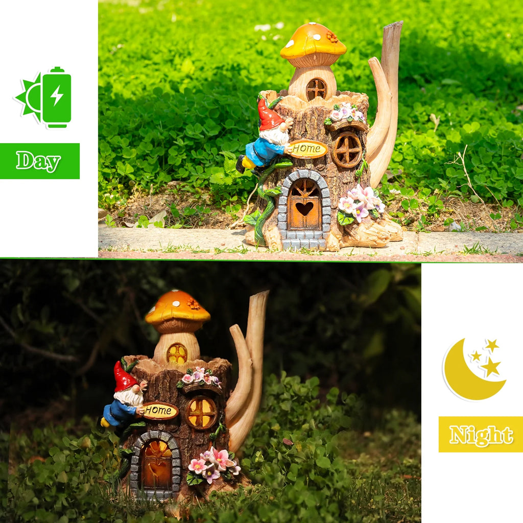 Garden Gnome Statue with LED Light L3464