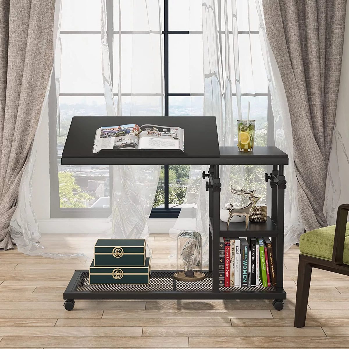 Height Adjustable C Table Brown G59924
