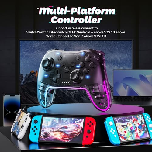 Wireless Controller with RGB Backlight and Adjustable Turbo R858068