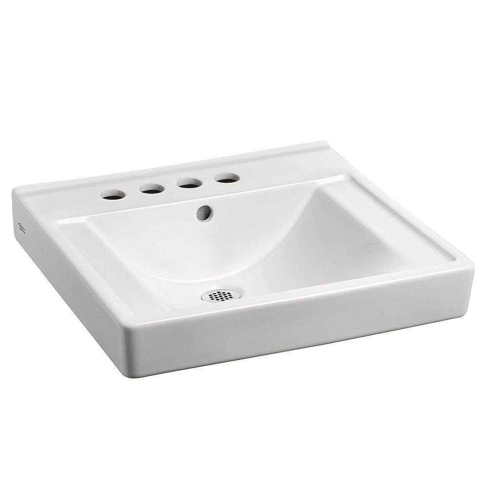 White Wall Mounted Bathroom Sink W92396