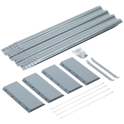 2 Pack 8×4×1ft Galvanized Metal Raised Garden Bed G281
