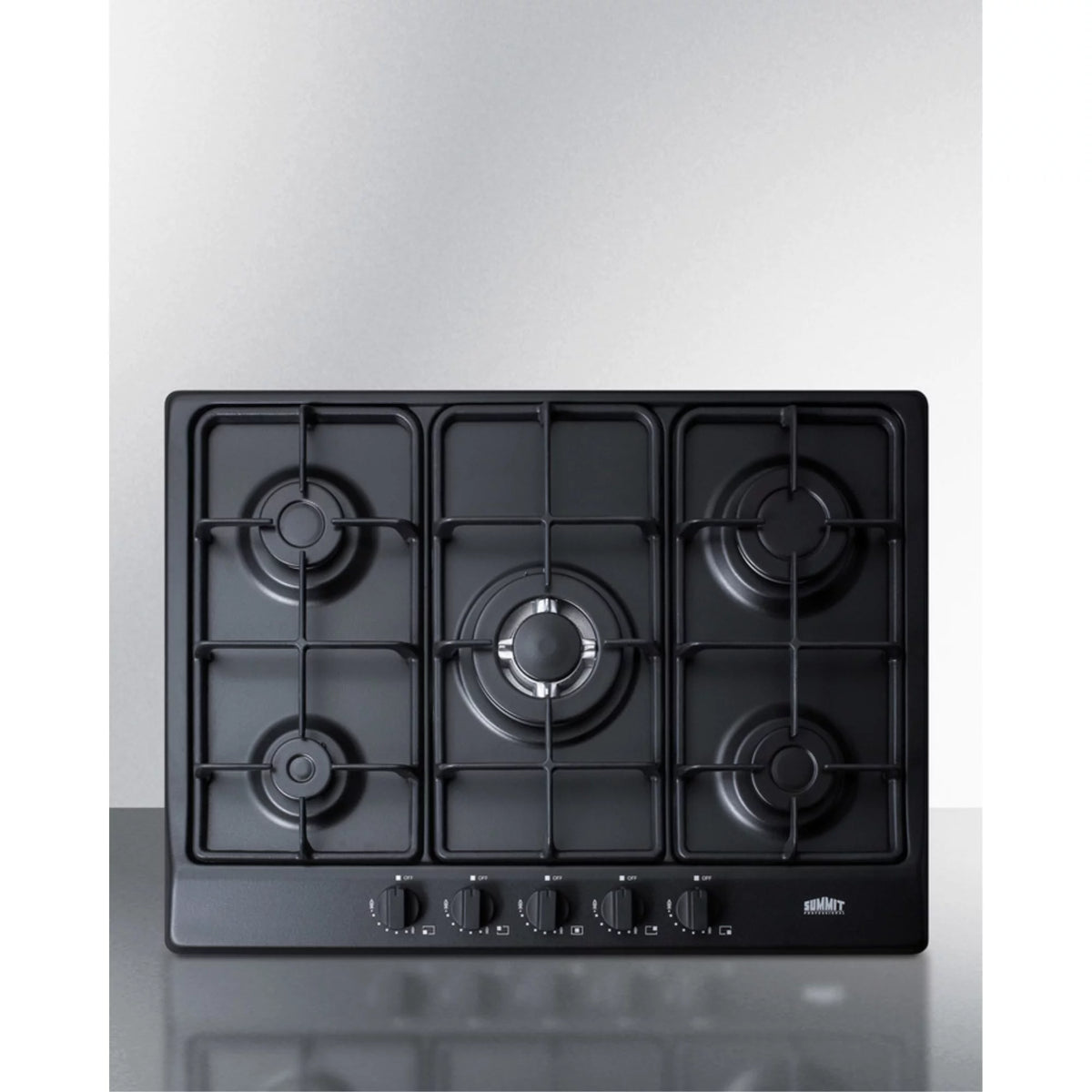 Black 5-Burner Gas Cooktop with Sealed Burners K73299