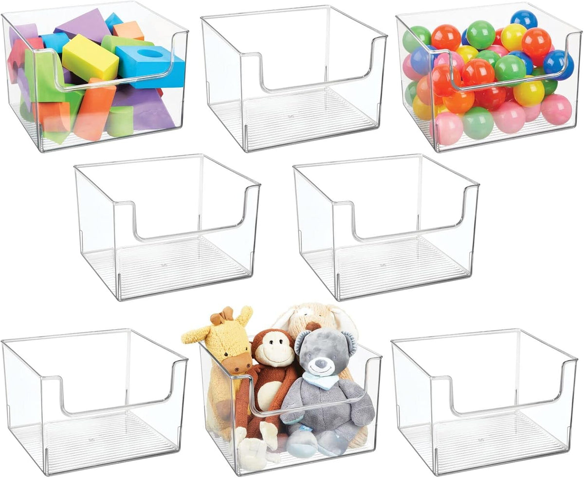 Clear Plastic Storage Organizer Bin 8 Pack Y53949
