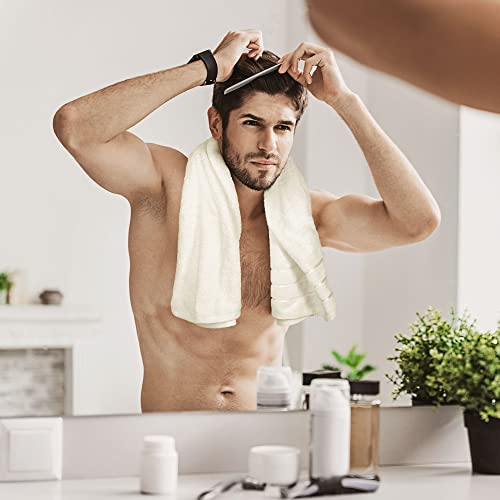 4 Pack Oversized Bath Towels Set, 100% Ring Spun Cotton (27 x 54 Inches) Black E947588