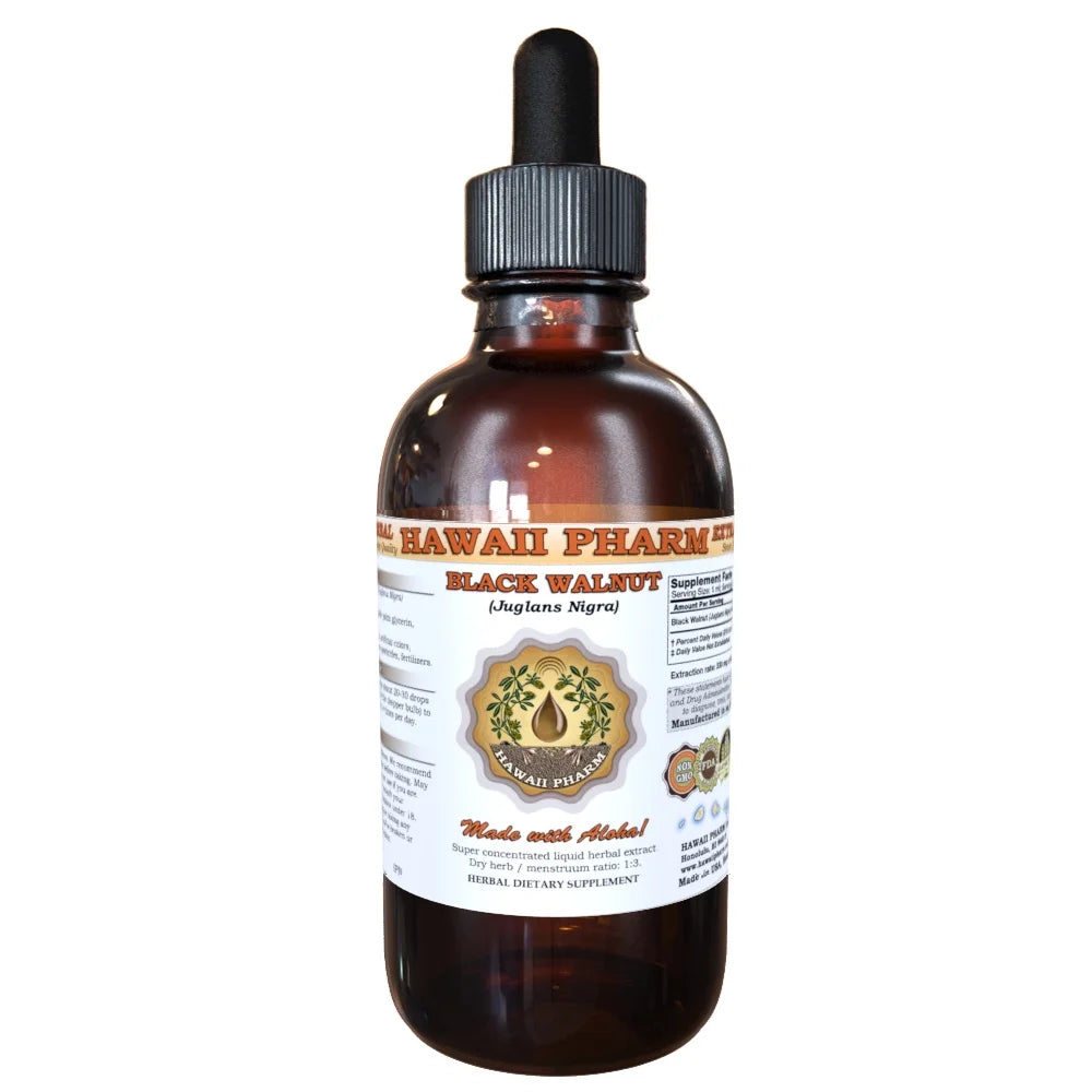 Black Walnut Organic Dried Leaves Liquid Extract Herbal Supplement 2 oz L438018