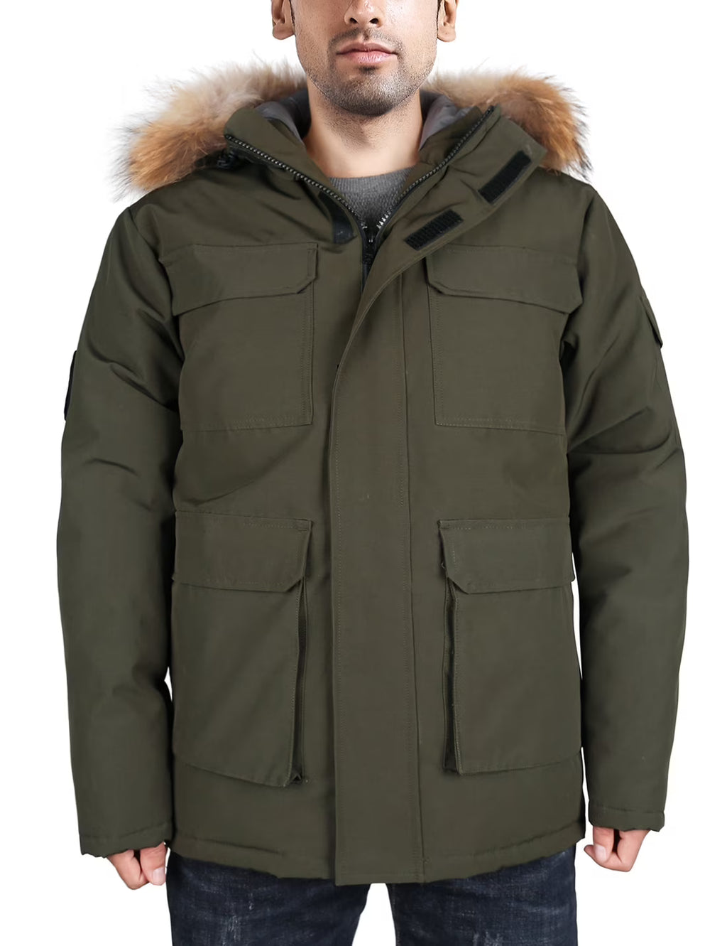 Waterproof Heavy Winter Down Parka Jacket with Hood F757404