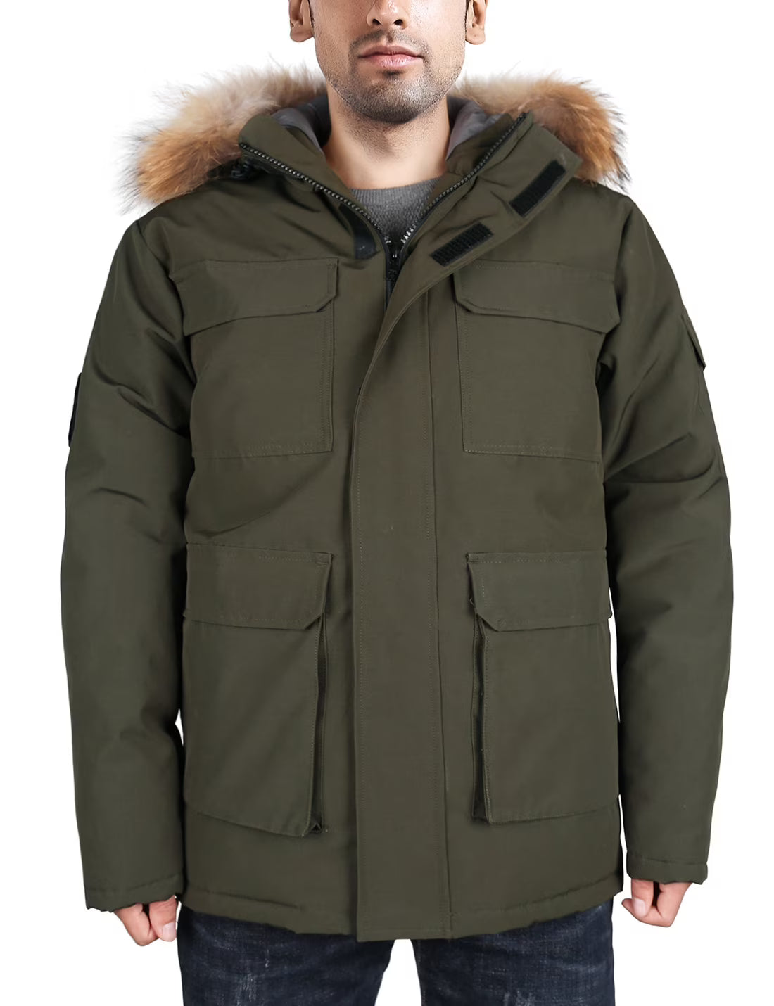 Waterproof Heavy Winter Down Parka Jacket with Hood F757404