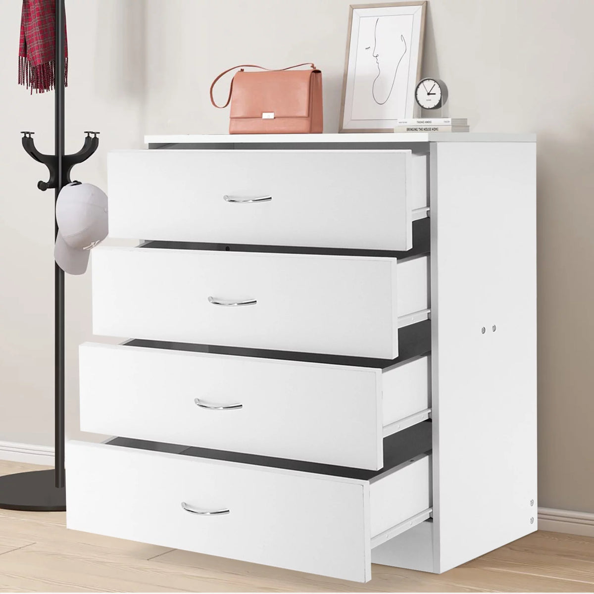 Black 4 Drawer Dresser E111084