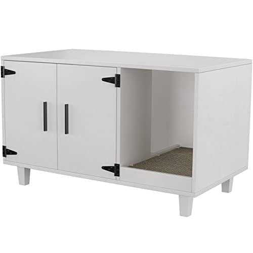 Cat Litter Box Enclosure with Scratch Pad Z23388
