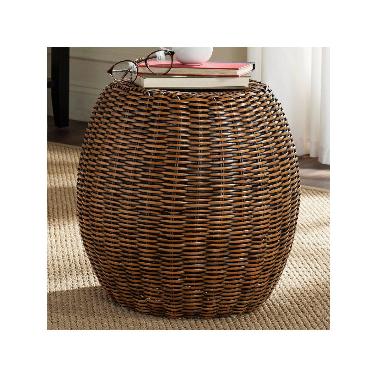 Brown & Multi End Table V14088