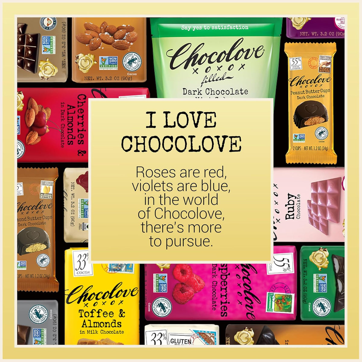 Dark Chocolate Bars 55% Cocoa 3.2oz Bar 12 Pack B9522