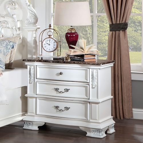 King-Size Wood 5-Piece Bedroom Set with Button-Tufted Headboard P72592