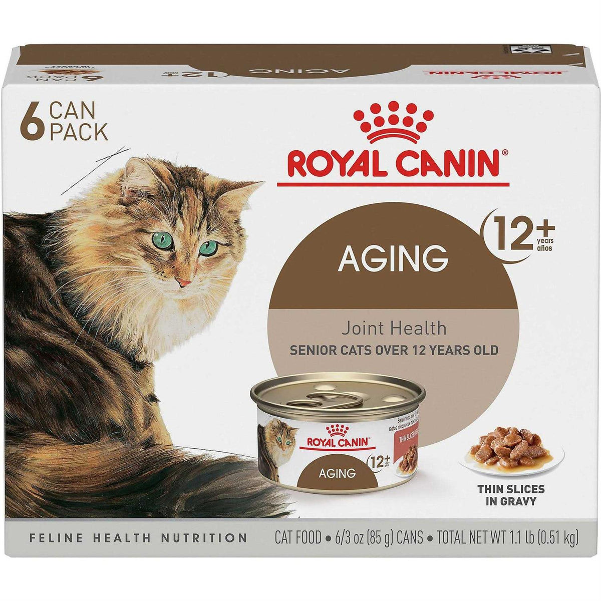 Aging 12+ Thin Slices in Gravy Canned Cat Food N37515