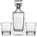 Whiskey Decanter Gift Set With 2 Old Fashioned Rocks Glasses X63787