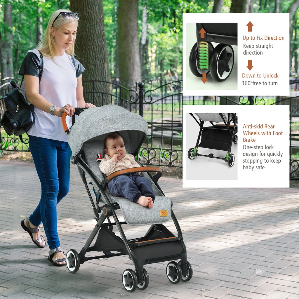 Lightweight Aluminium Baby Stroller with Net J769102