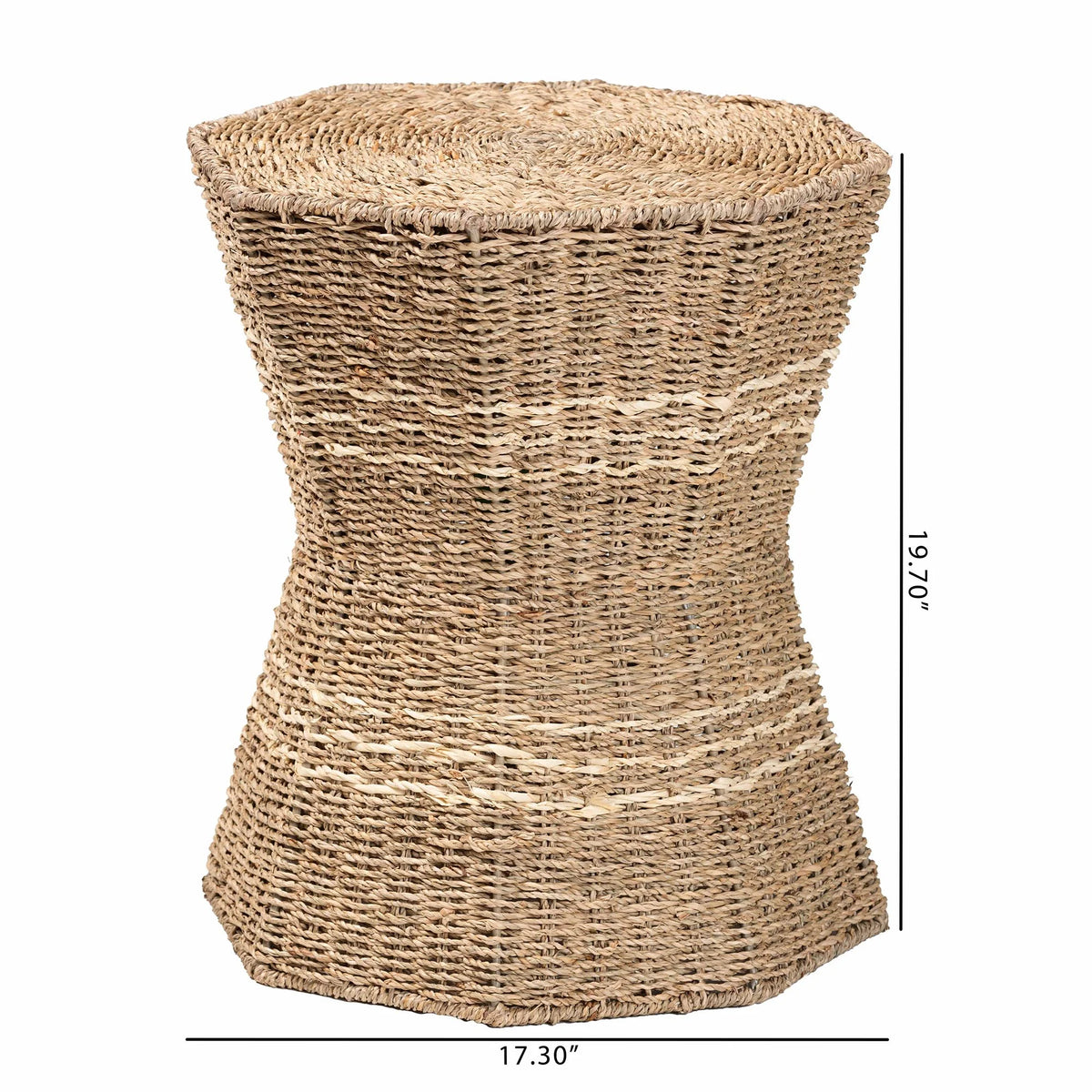 Natural Brown Seagrass End Table E973