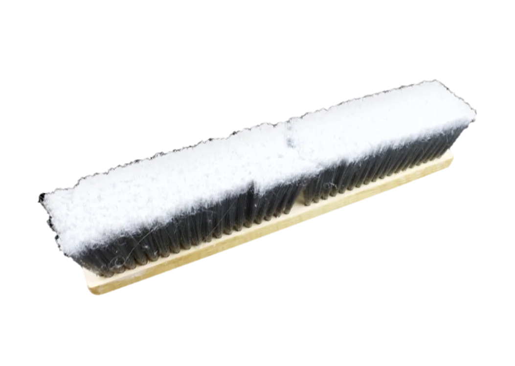 36" Grey Soft Tip Push Broom, Lacquered Wood D92038