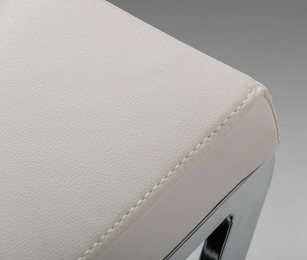 White Leatherette Bar Stool Set of 2 T289563