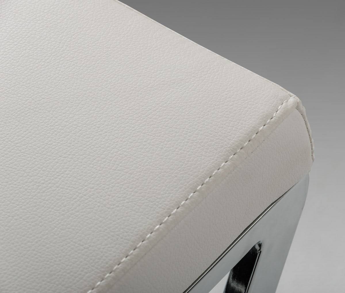 White Leatherette Bar Stool Set of 2 T289563