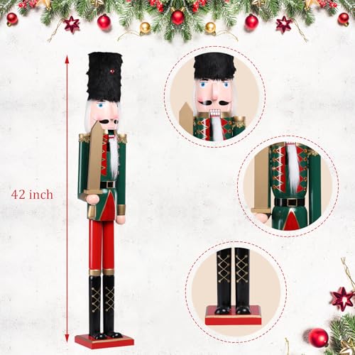 Green Wooden Soldier Nutcracker Figurines, 41.5 B3775
