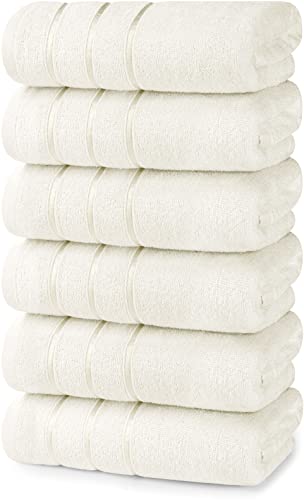 4 Pack Oversized Bath Towels Set, 100% Ring Spun Cotton (27 x 54 Inches) Black E947588