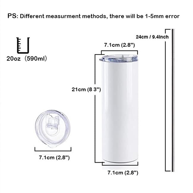 20 oz Stainless Steel Insulated Tumbler White (25PCS) P817