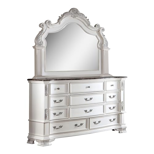 King-Size Wood 5-Piece Bedroom Set with Button-Tufted Headboard P72592