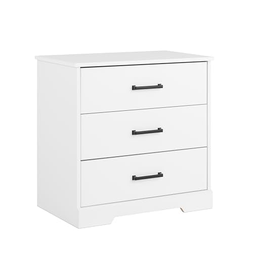 Black 3 Drawer Tall Nightstand A69971