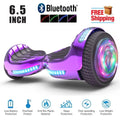Chrome Purple Self Balancing Hoverboard with LED Light I963251