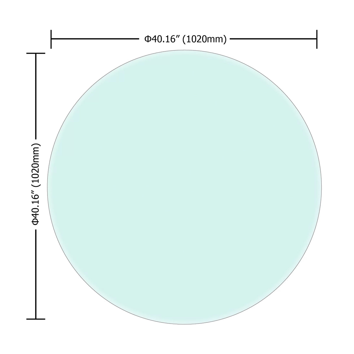 40'' Round Clear Tempered Glass Table Top X186