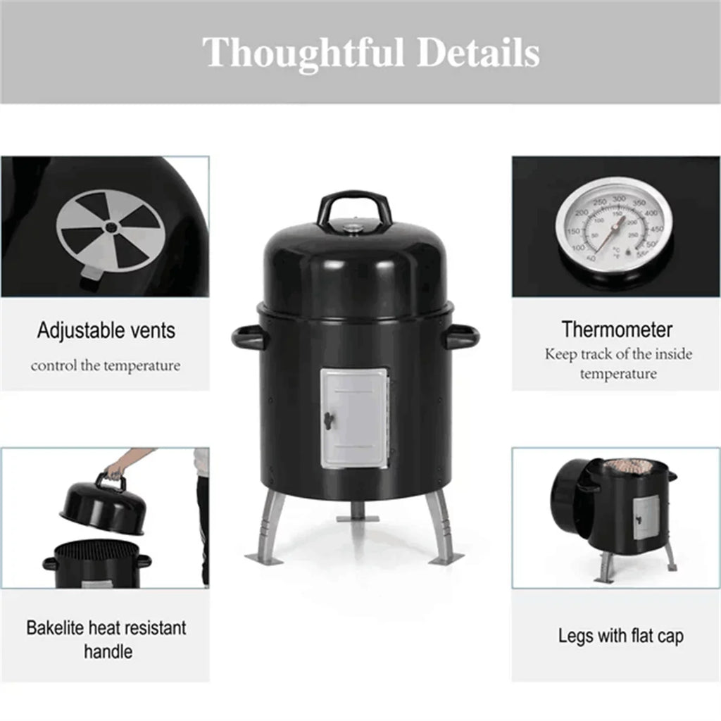 Portable Charcoal Grill & Smoker T5192