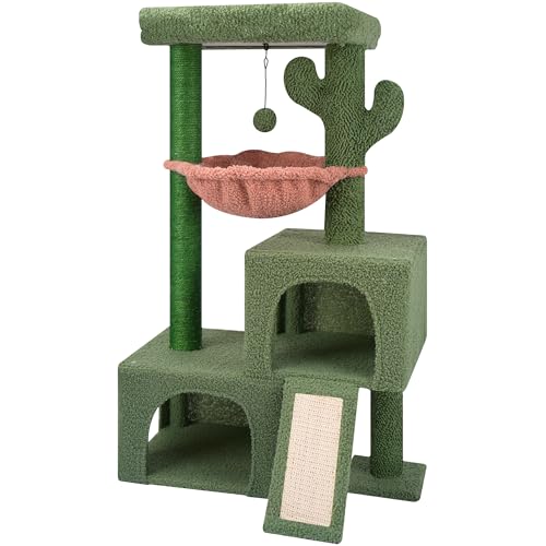 37.4" Green Cat Tree Tower with Condos G719