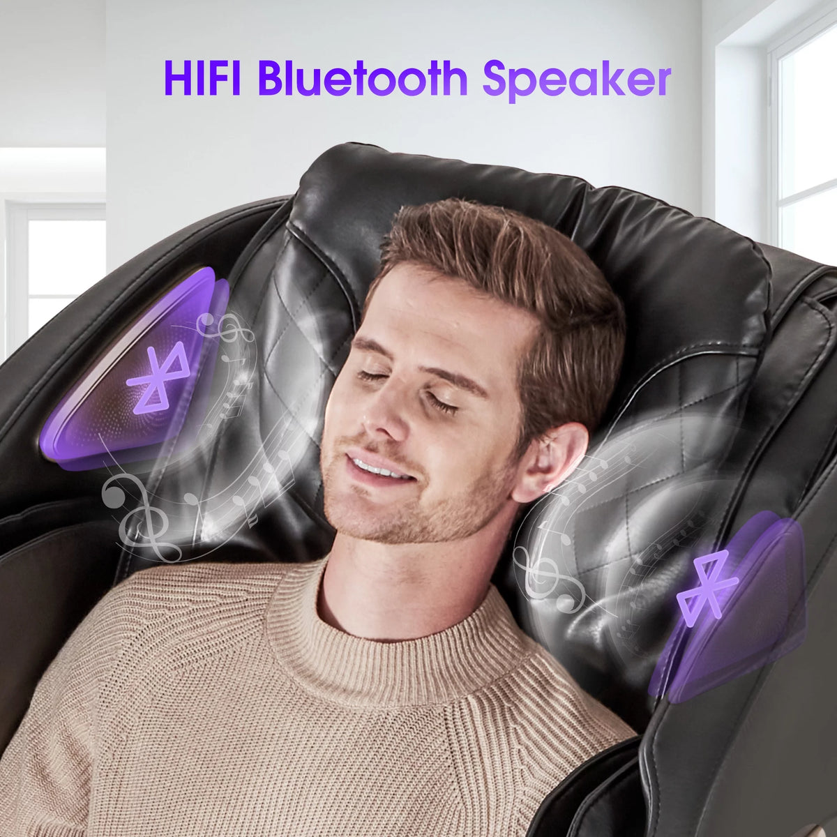 4D Full Body Massage Chair Zero Gravity Shiatsu Recliner with Heat Black H211