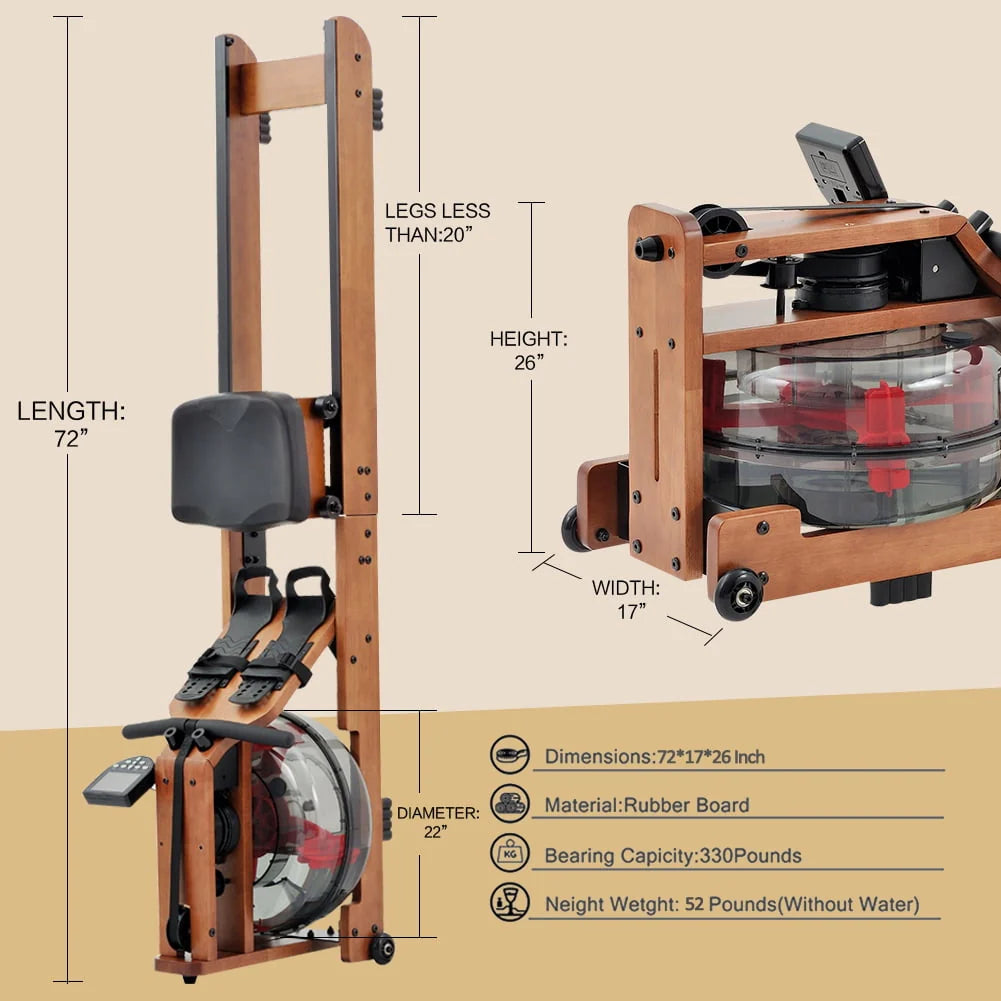 Water Rowing Machine with LCD Monitor G63221
