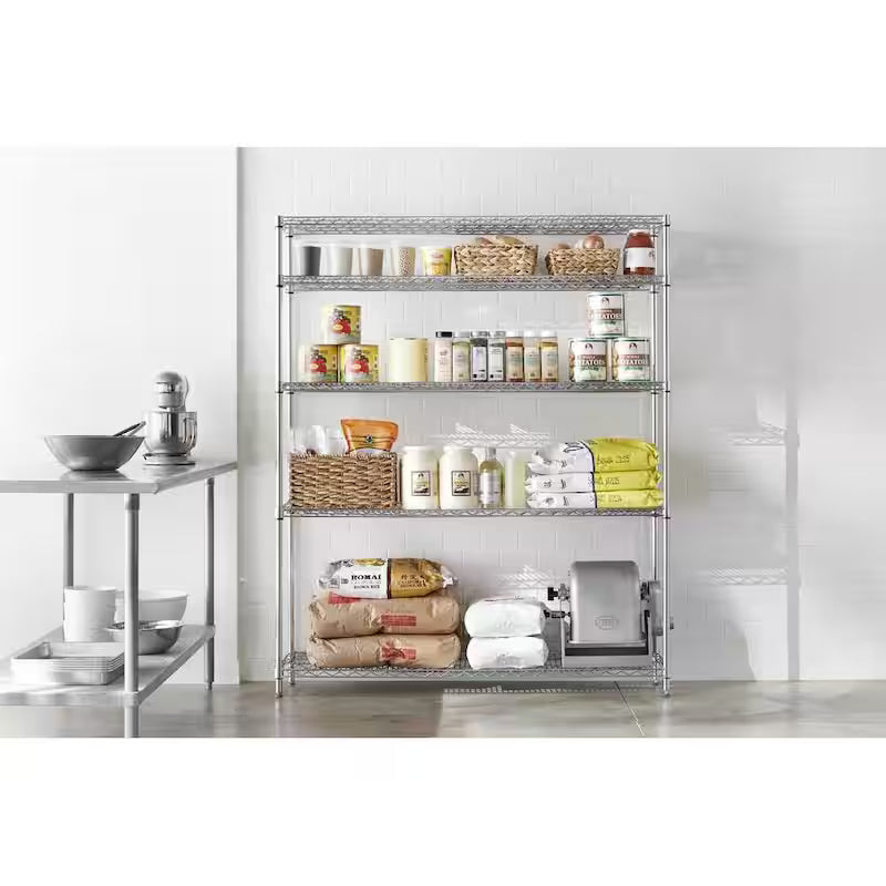 5-Tier Heavy Duty Steel Wire Shelving Unit Q808