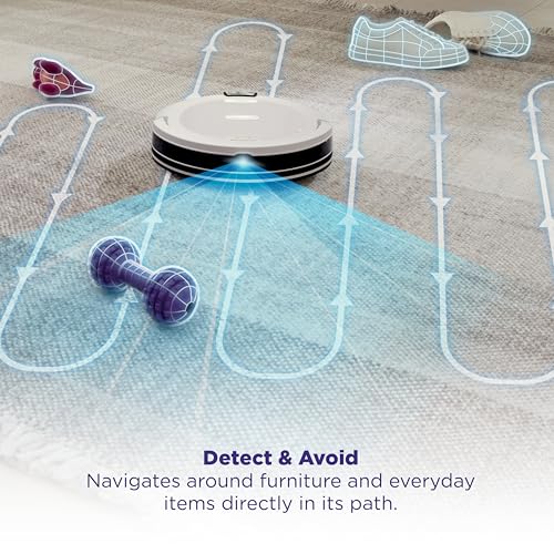 Robot Vacuum and Self-Empty Base with Bagless 60-Day Capacity, Grey U904387