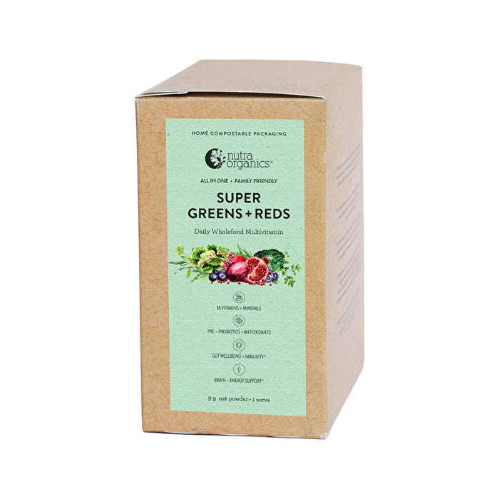 Organic Super Greens + Reds Wholefood Multivitamin Sachet 9g x 10 Pack P604027