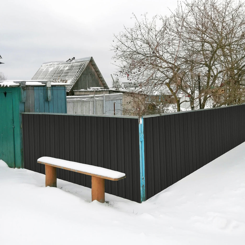 20 Pcs Galvanized Metal Roof Panels Black Y606