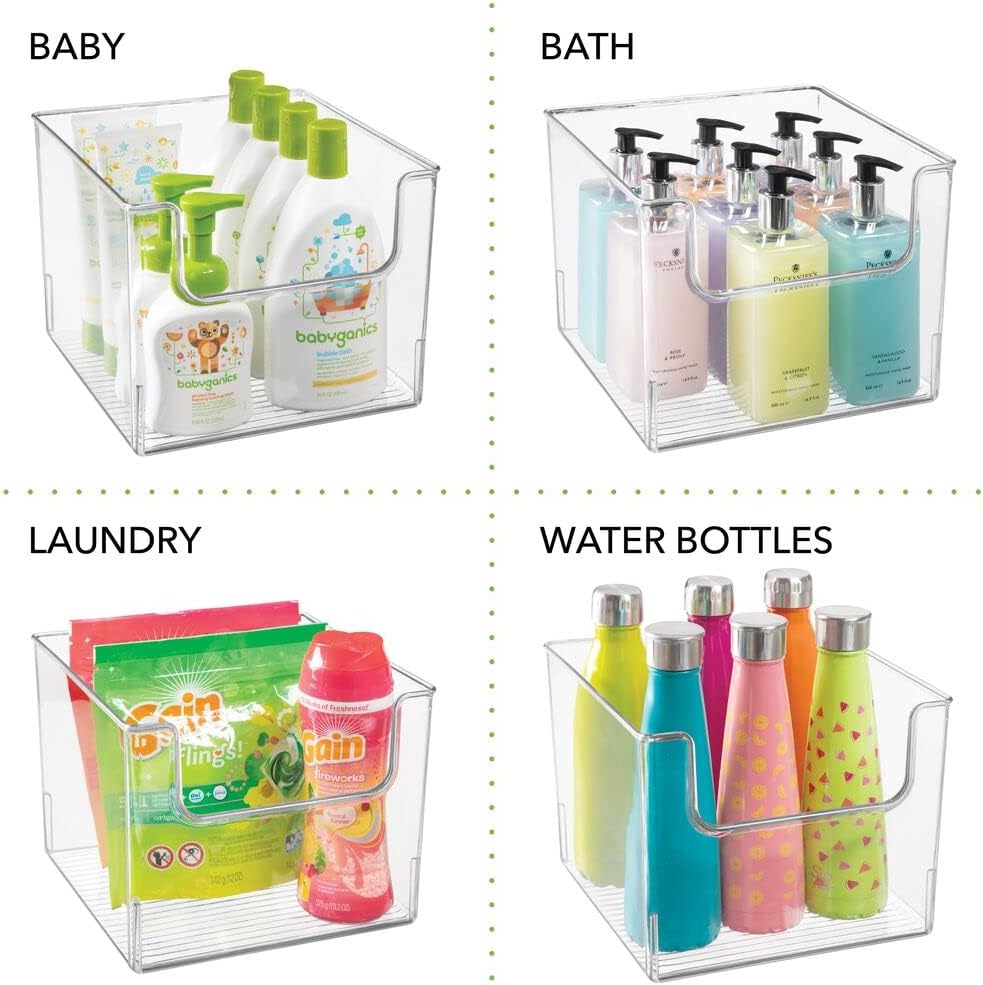 Clear Plastic Storage Organizer Bin 8 Pack Y53949