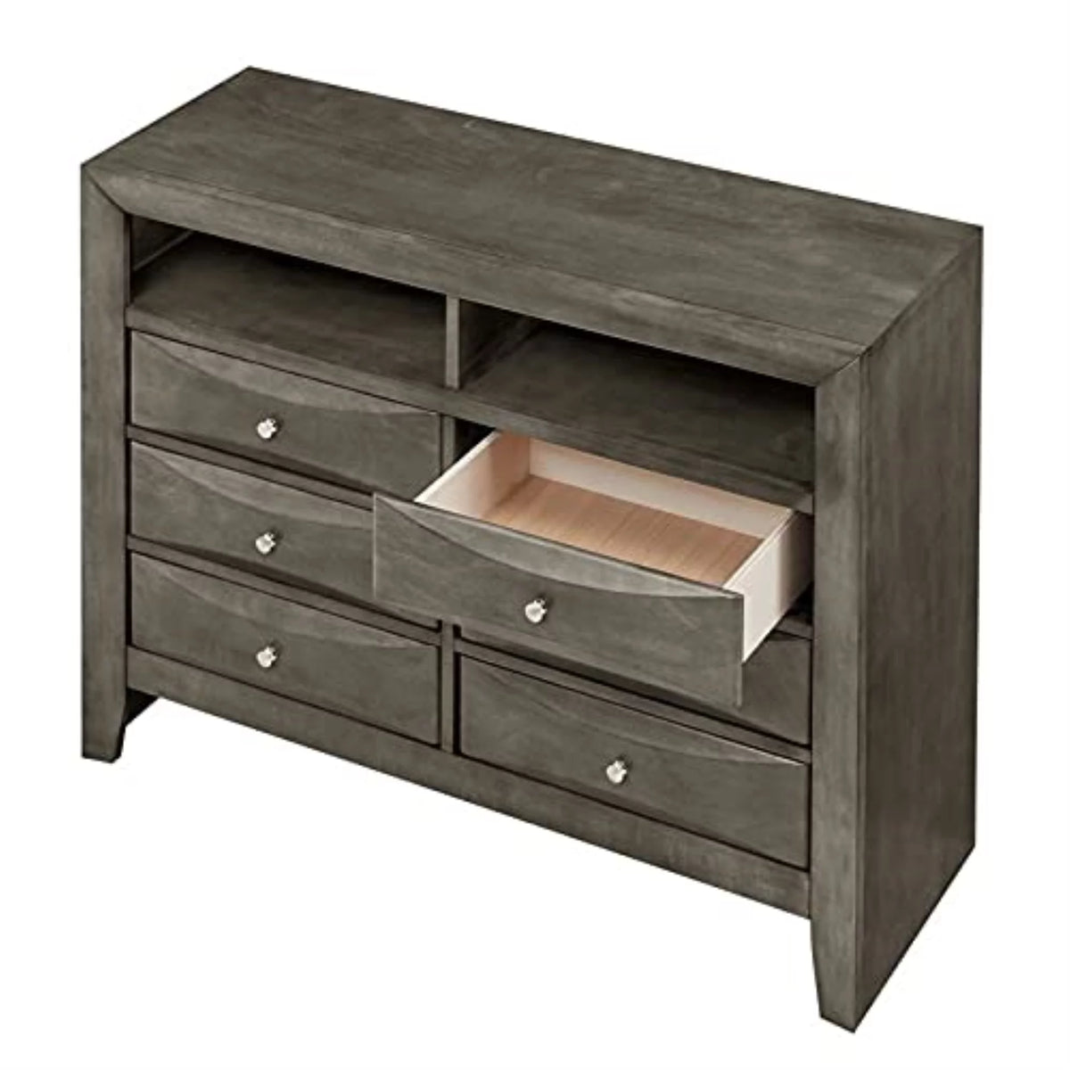 Gray 6 Drawer TV Stand I197