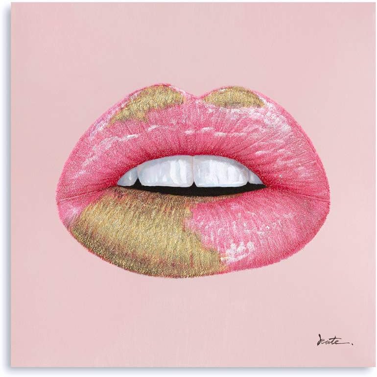 Pink Canvas Wall Art Framed 12x12 E8744