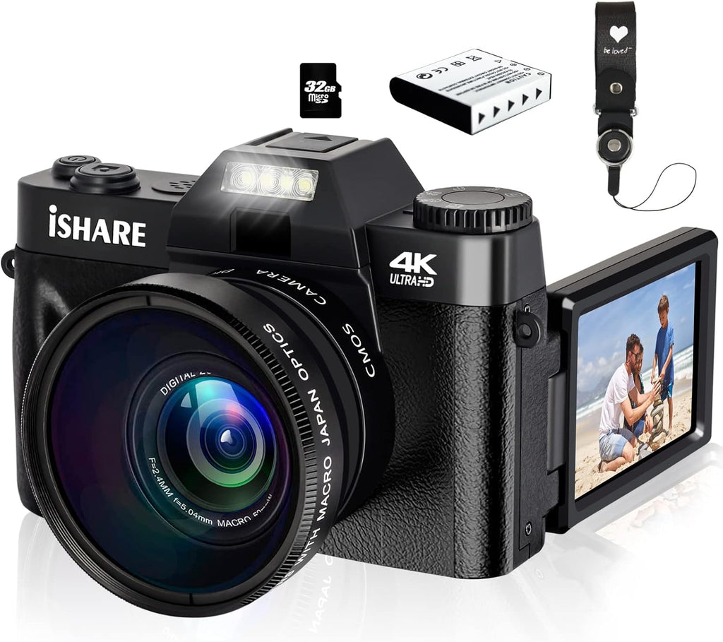 48MP 4K Digital Camera with WiFi and 3.0 Inch Flip Screen V13460