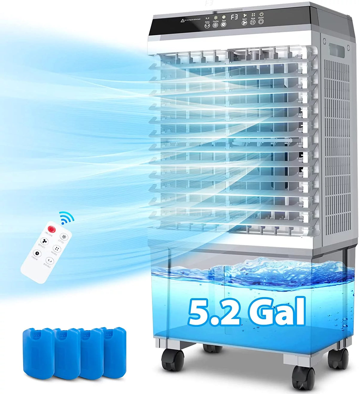 20L Portable Evaporative Air Cooler Fan Humidifier J528