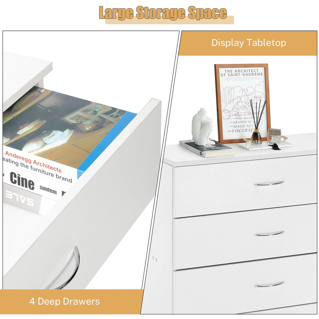 Black 4 Drawer Dresser E111084