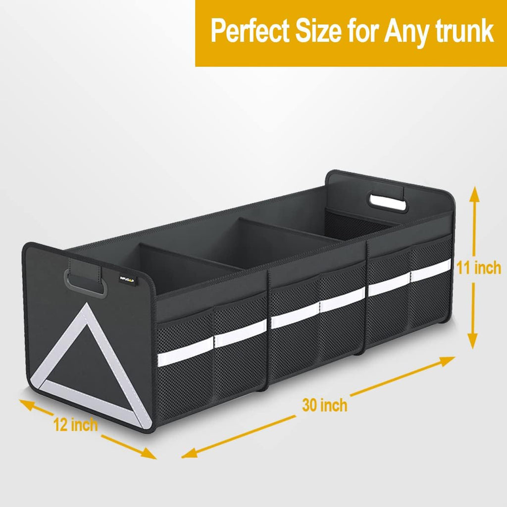 Foldable Trunk Organizer with Reflective Stripe, Pack of 2 J882